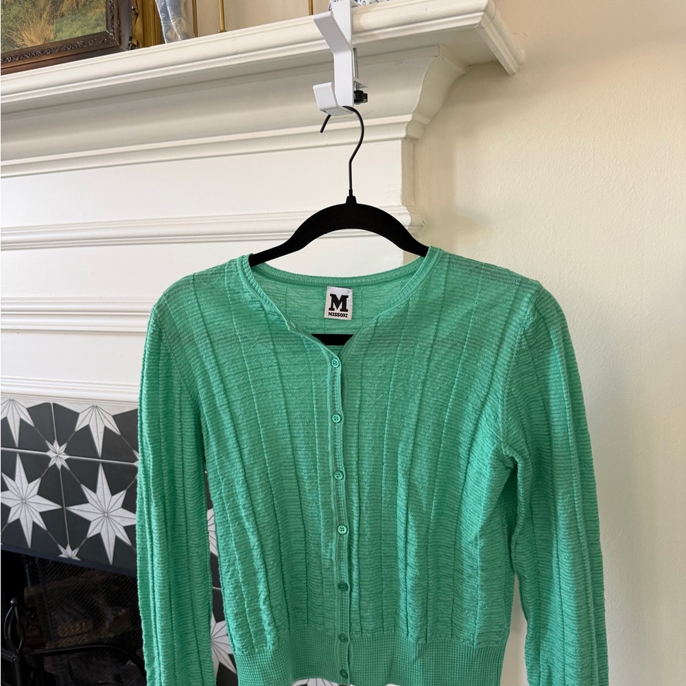 M by Missoni Green Cardigan Sweater